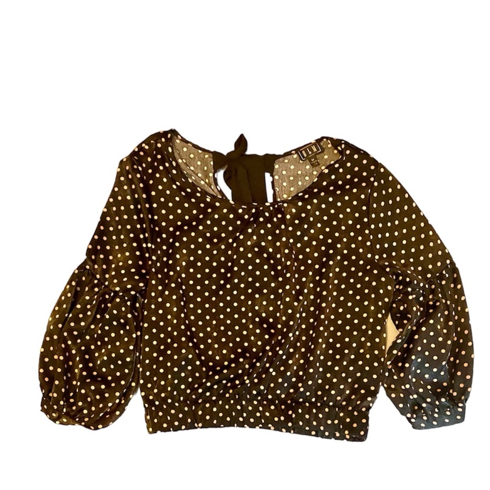OLM Polka dot puff sleeves Top
